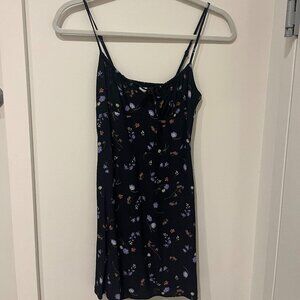 Wilfred black flower mini dress